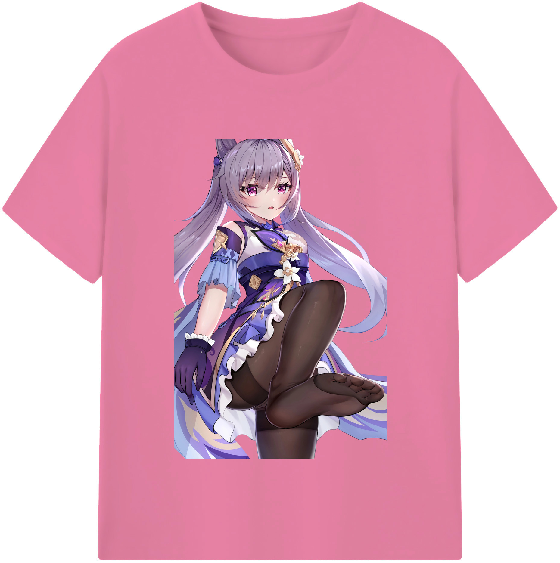 げんし神 刻晴 こくせい genshin Kokusei 綿100％半袖Tシャツ（フロントプリント）